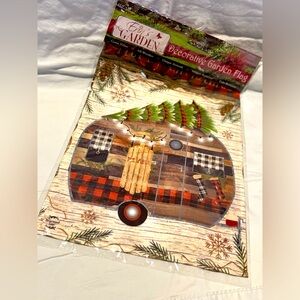 Christmas/Holiday Buffalo Plaid Camper Garden Flag